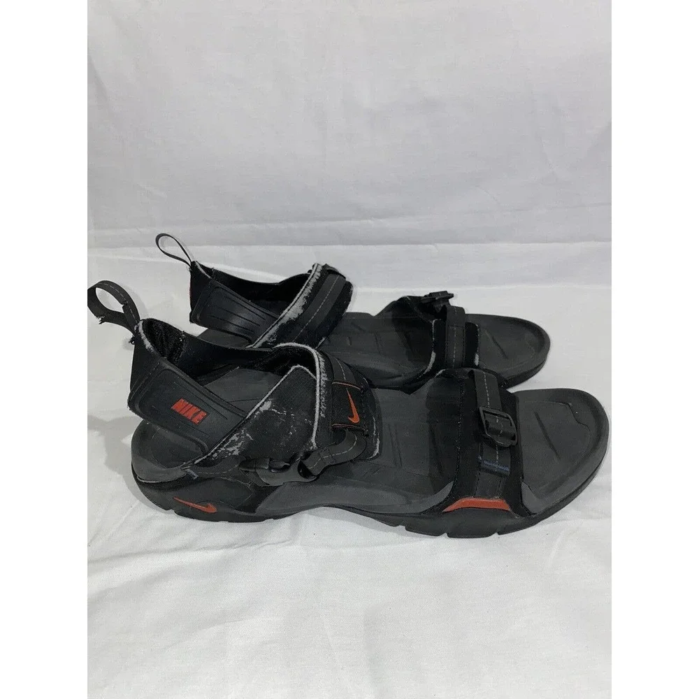 Nike ACG Sport Vintage Sandals Black Red Hiking Walking Running Sz 11